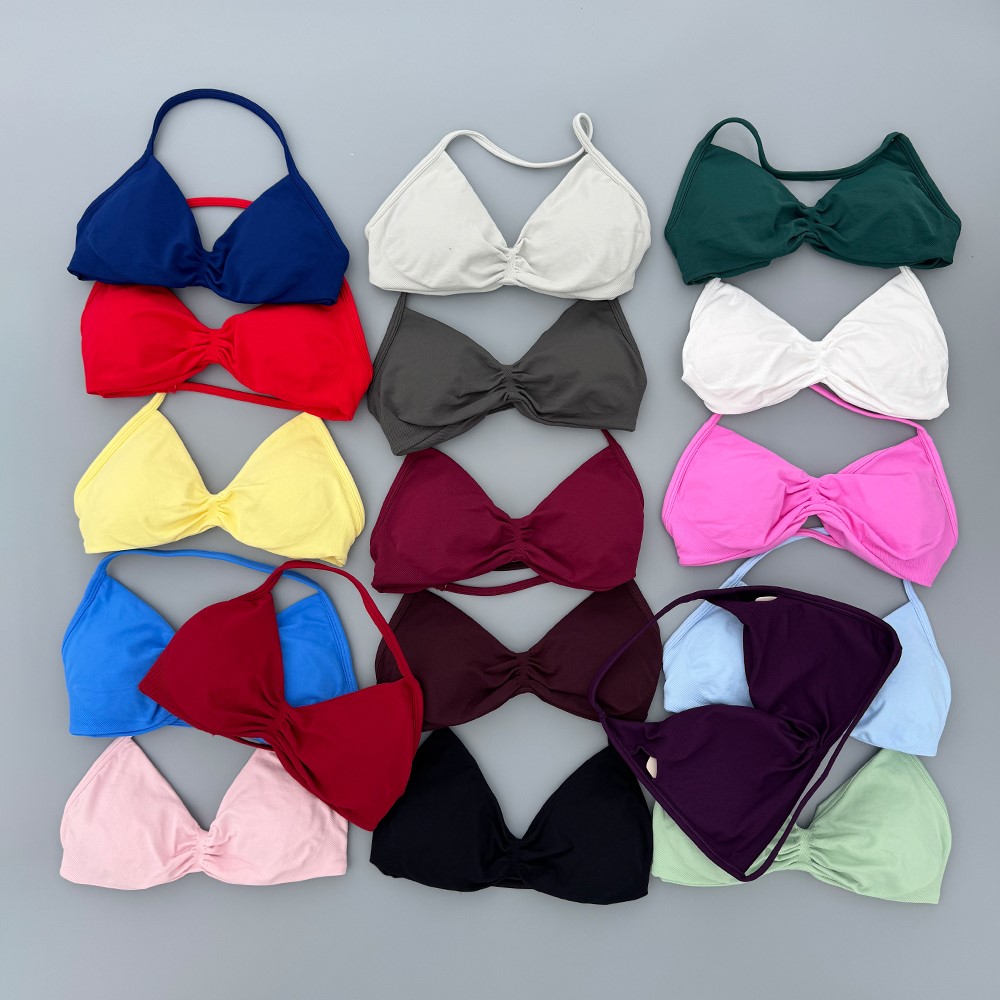 Strappy Bra Gym Top Women High - Plunge Bra Push Up ulasan dan harga