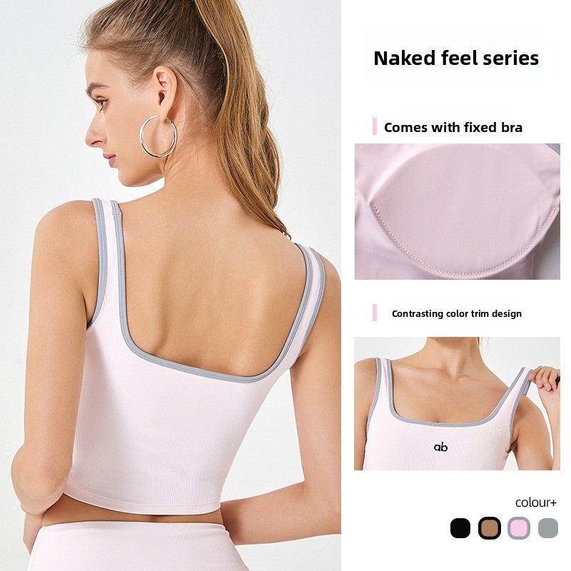 Women Summer Ribbed Yoga Tank  - Plunge Bra Push Up ulasan dan harga